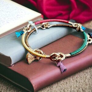 INC Threaded Tassel Bangle Bracelet Set